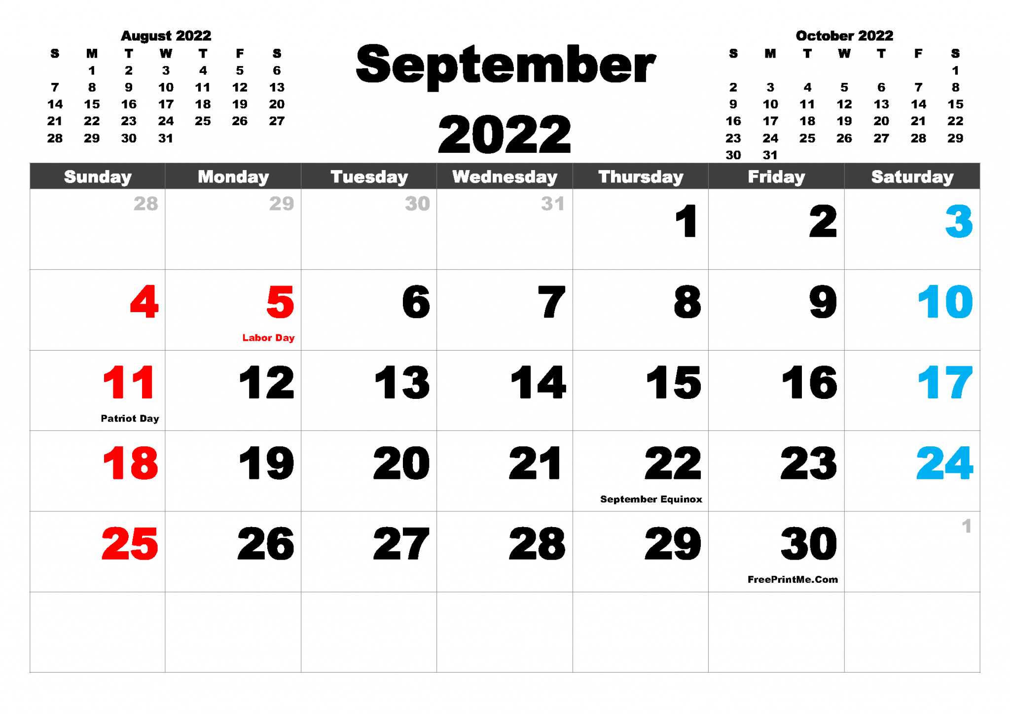 Get Calendar 2022 Sept