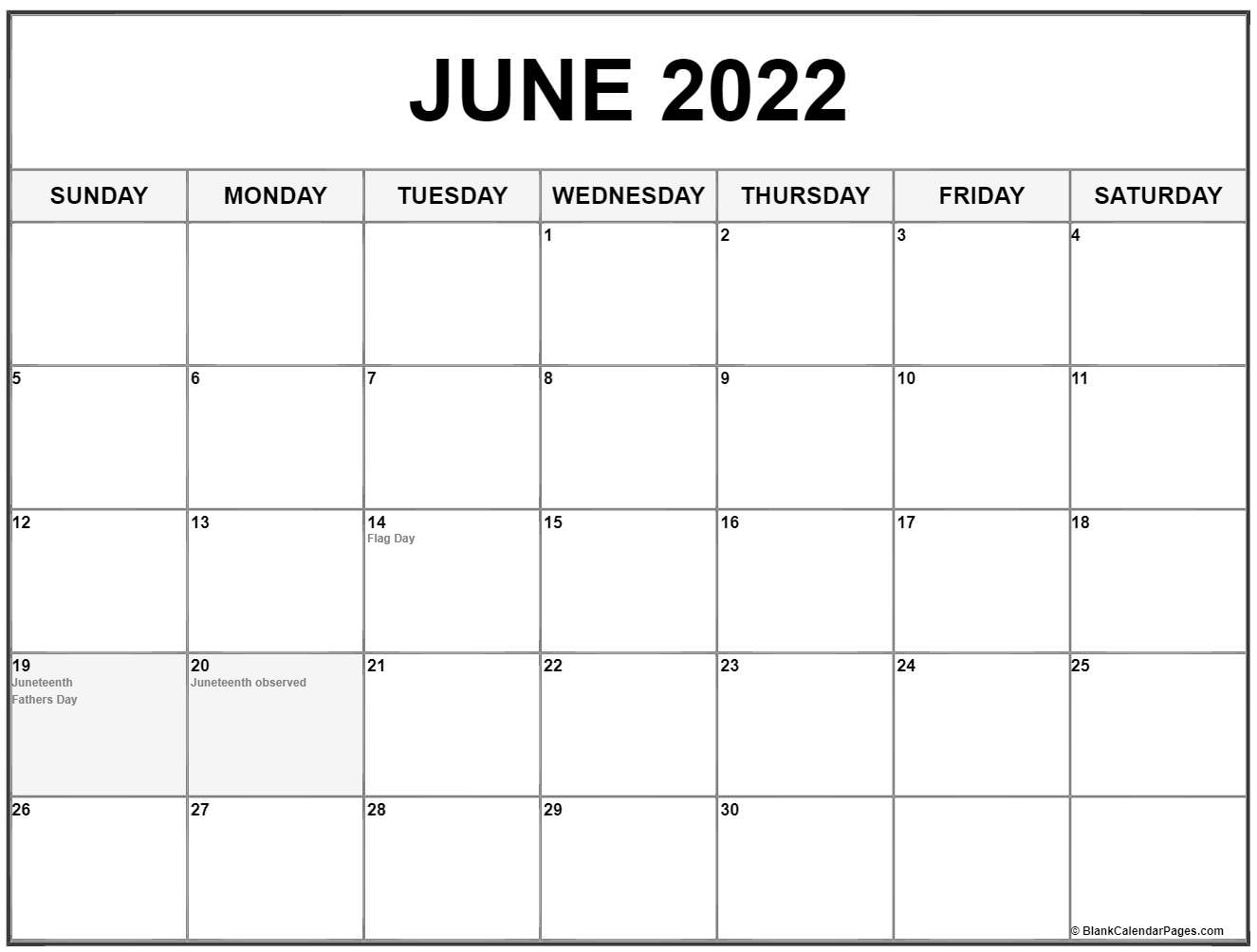 Get Calendar For June And July 2022