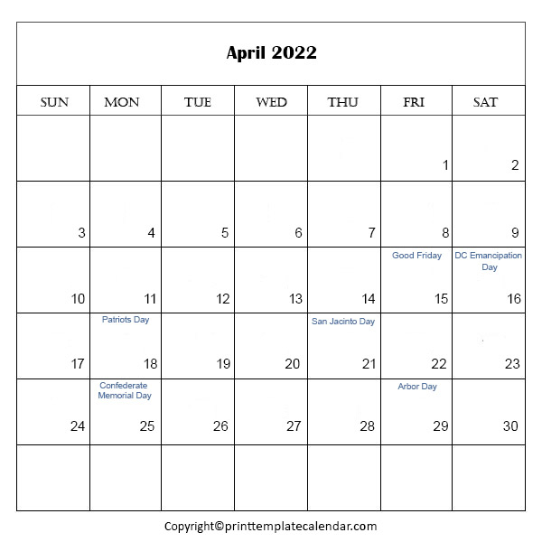 Get Calendar For May 2022 With Holidays