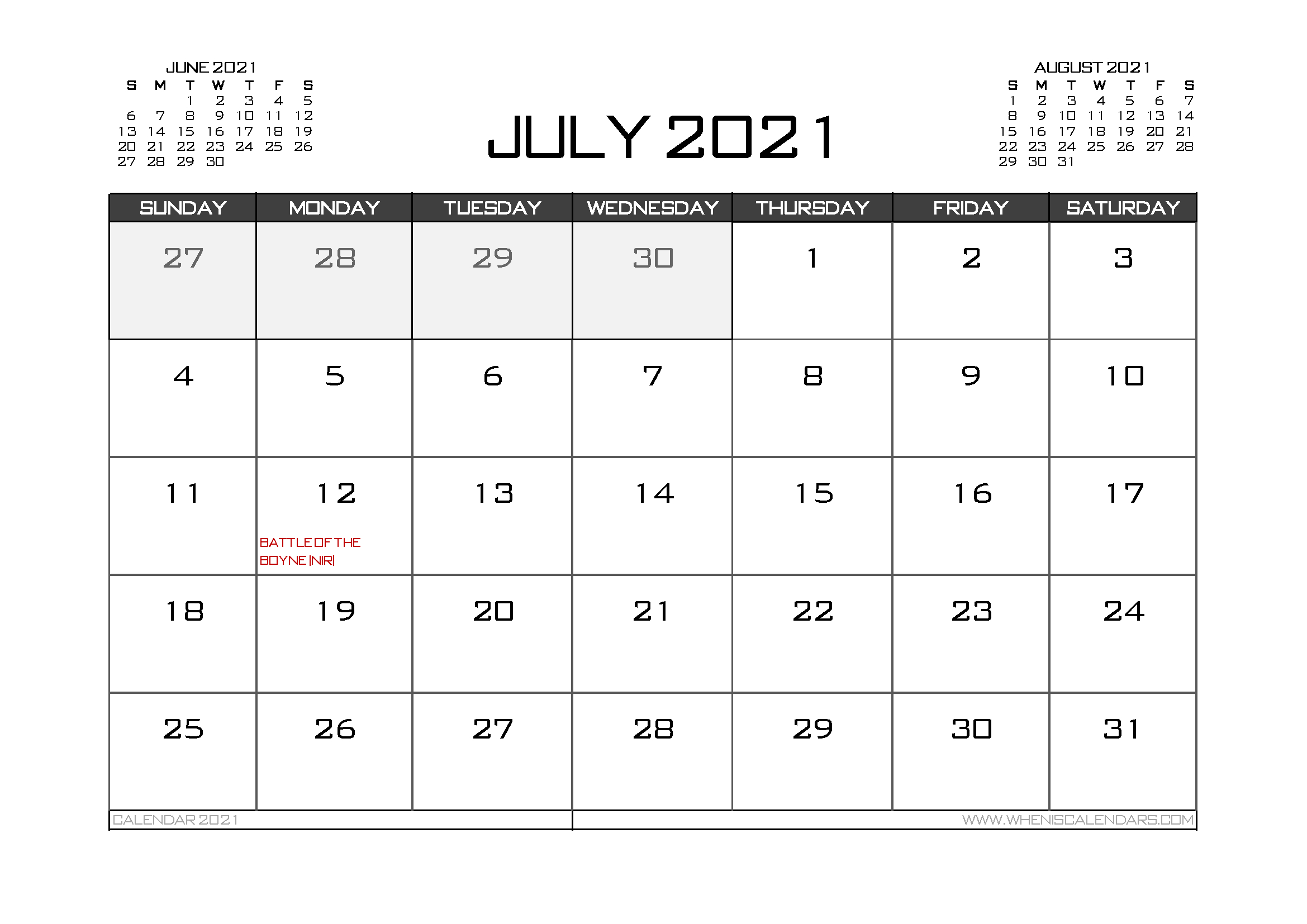 Get Calendar July 2022 Uk