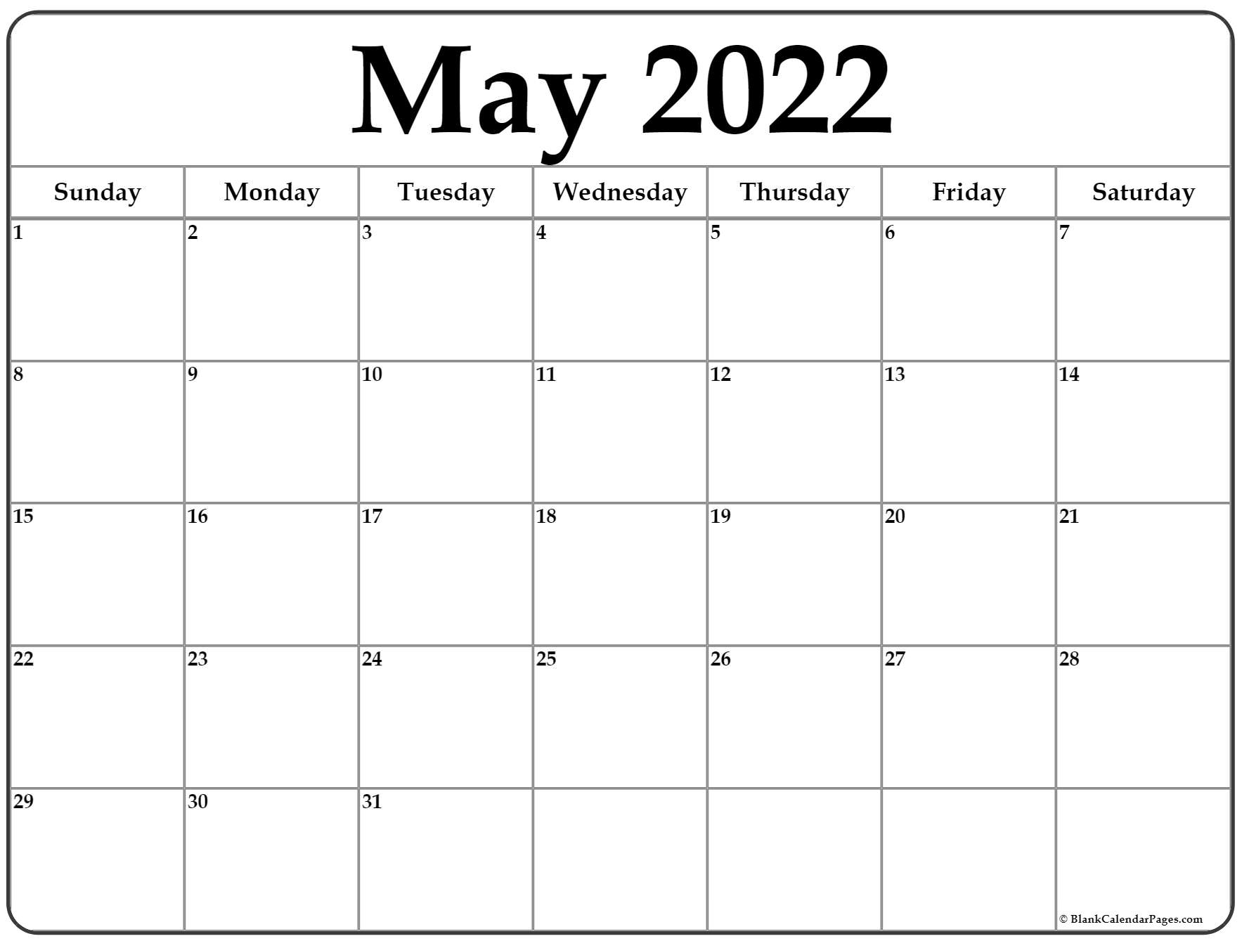 Get Calendar May 2022 Canada