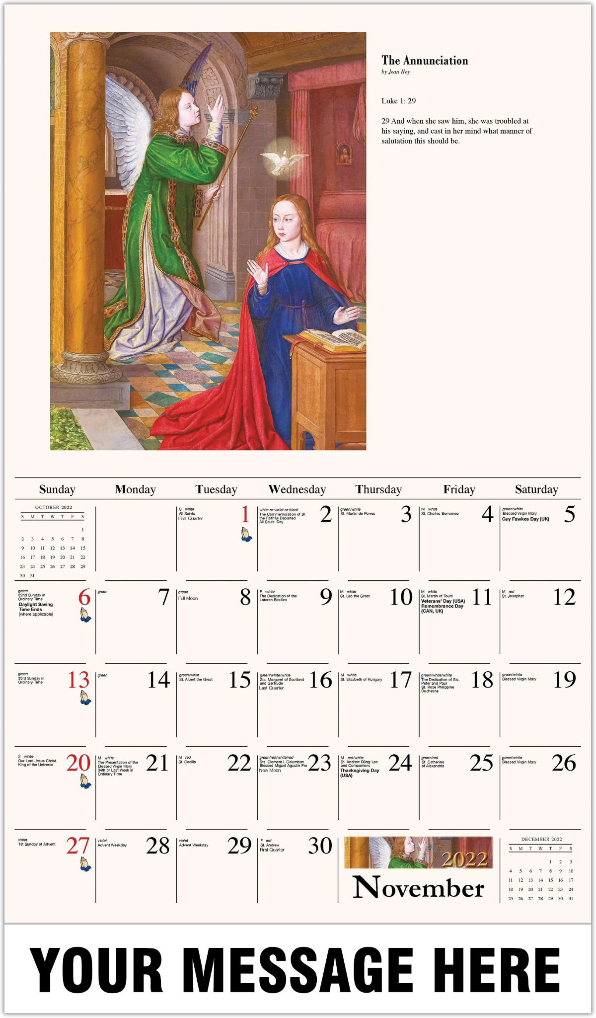 Get Catholic Calendar January 2022