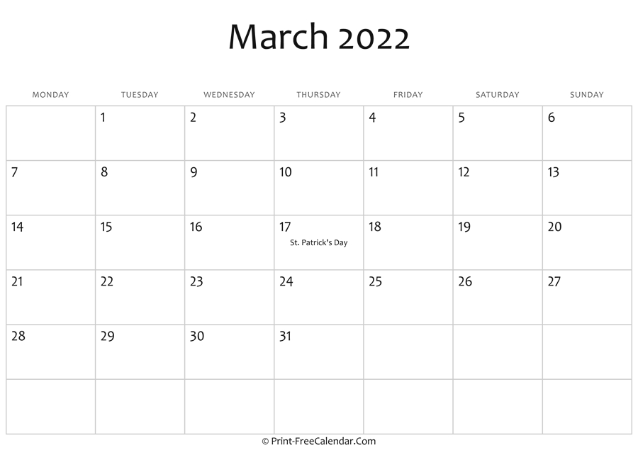 Get Editable Calendar April 2022