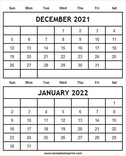 Get English Calendar 2022 January