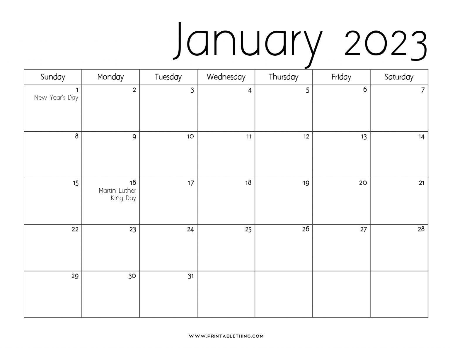 Get January 2022 Calendar Of Events