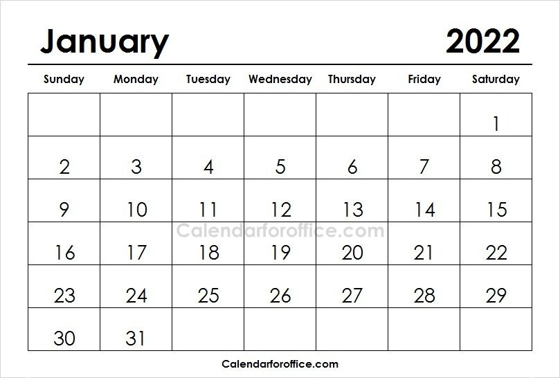Get January 6 2022 Calendar