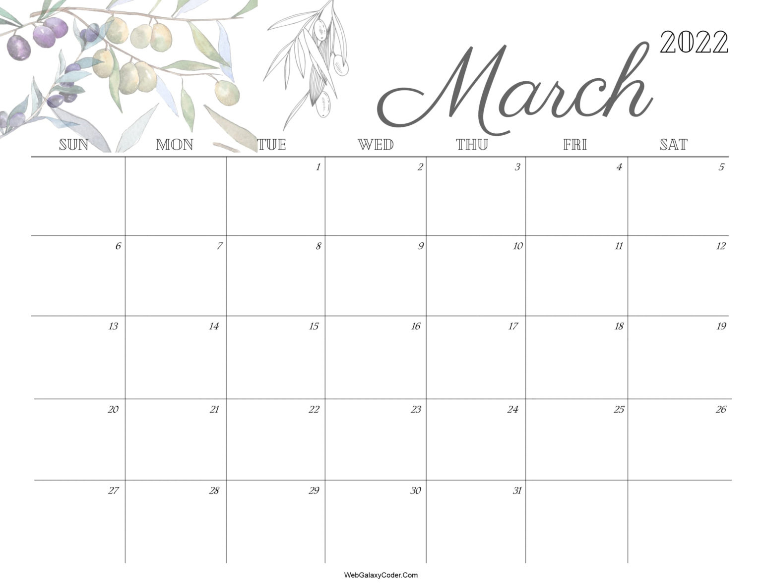 Get March 2022 Calendar In Kannada
