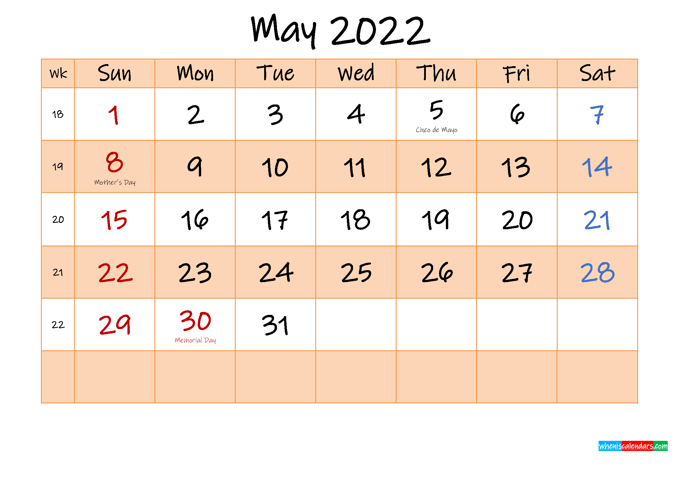 Get May 2022 Kannada Calendar