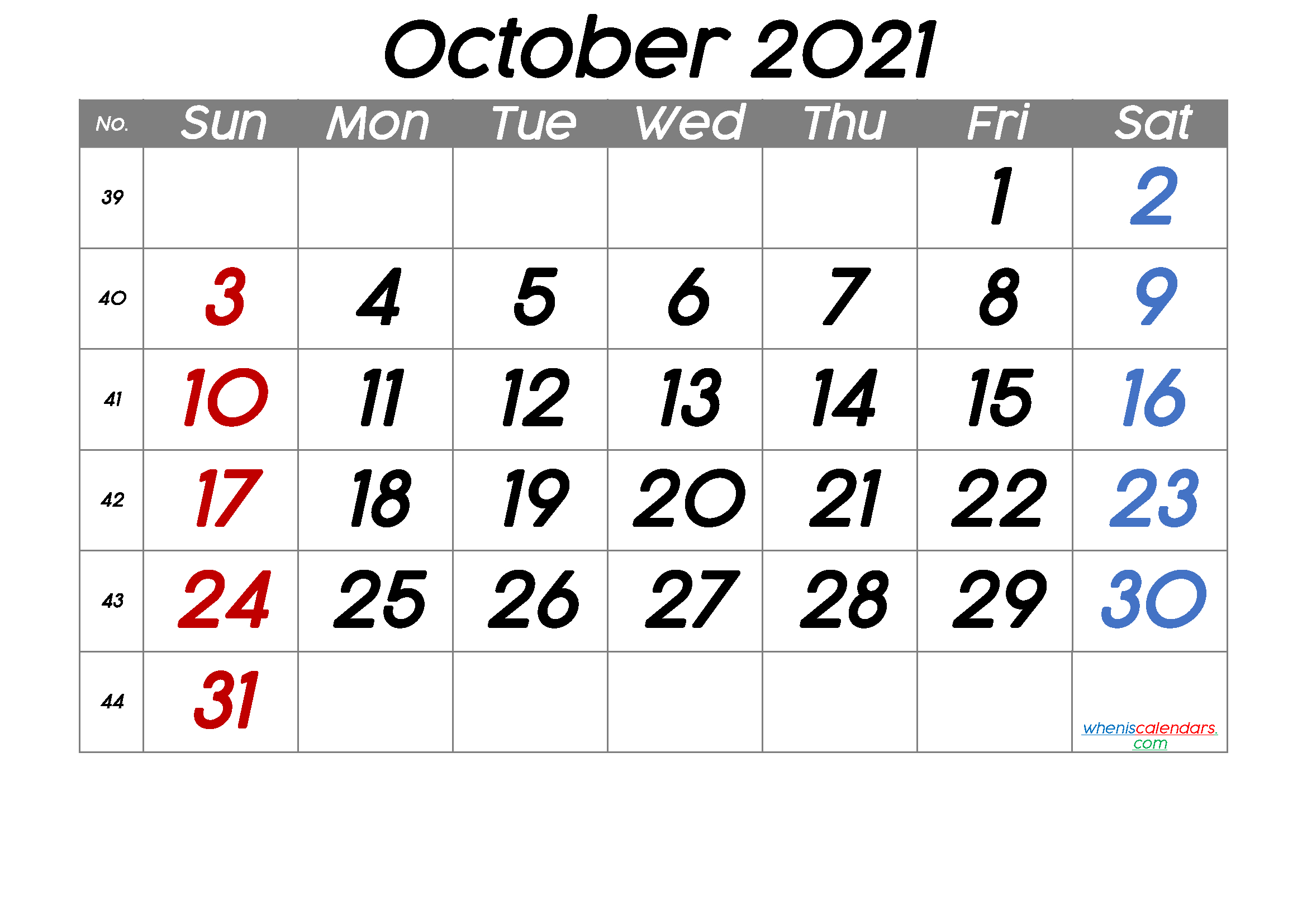 Get October 1 2022 Calendar