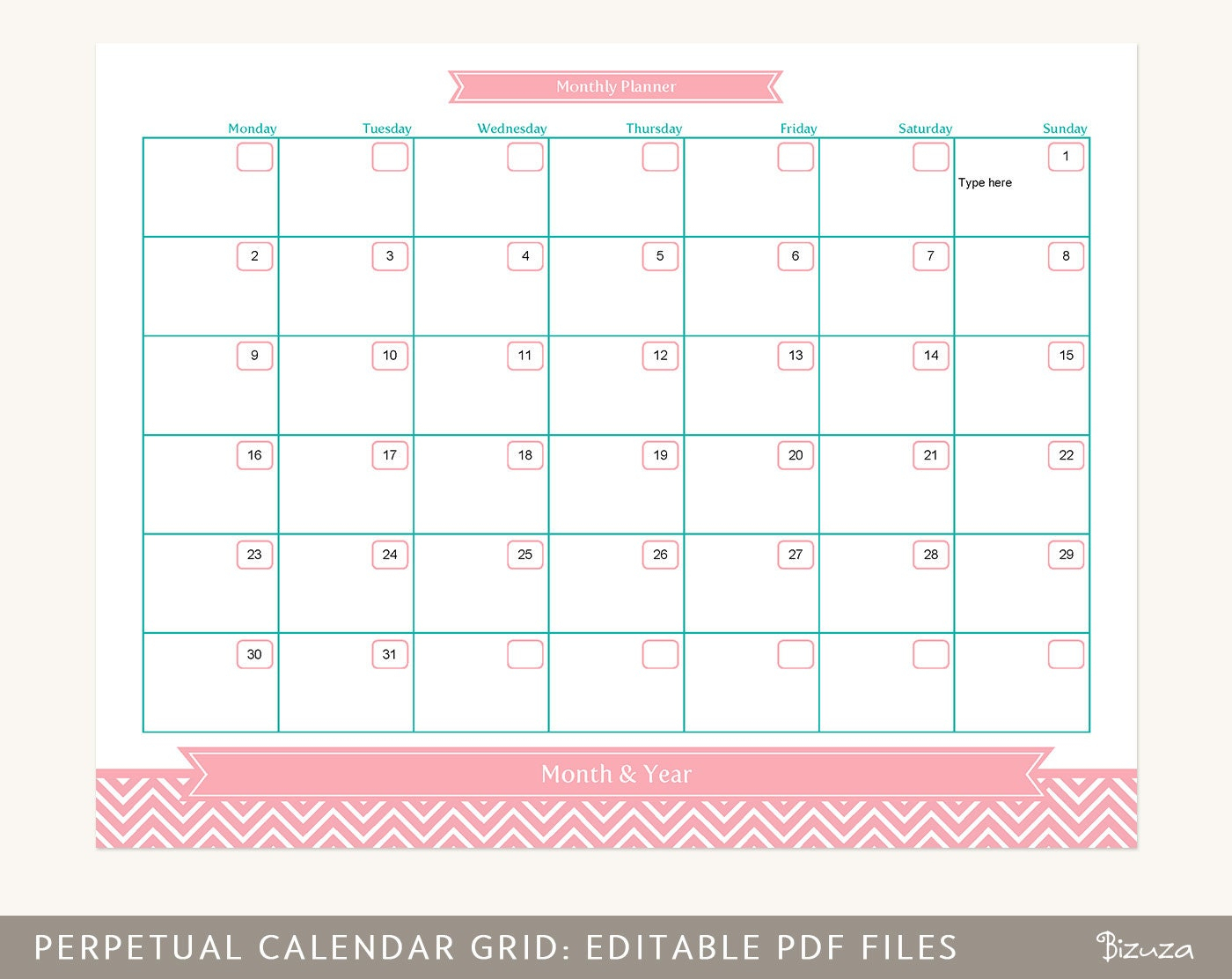Get Printable Month At A Glance Calendar