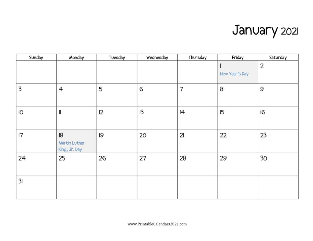Pick 123 Calendar January 2022