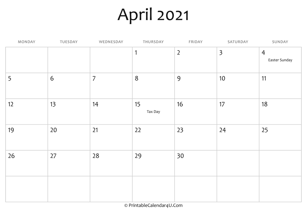 Pick April 2022 Calendar With Holidays Philippines