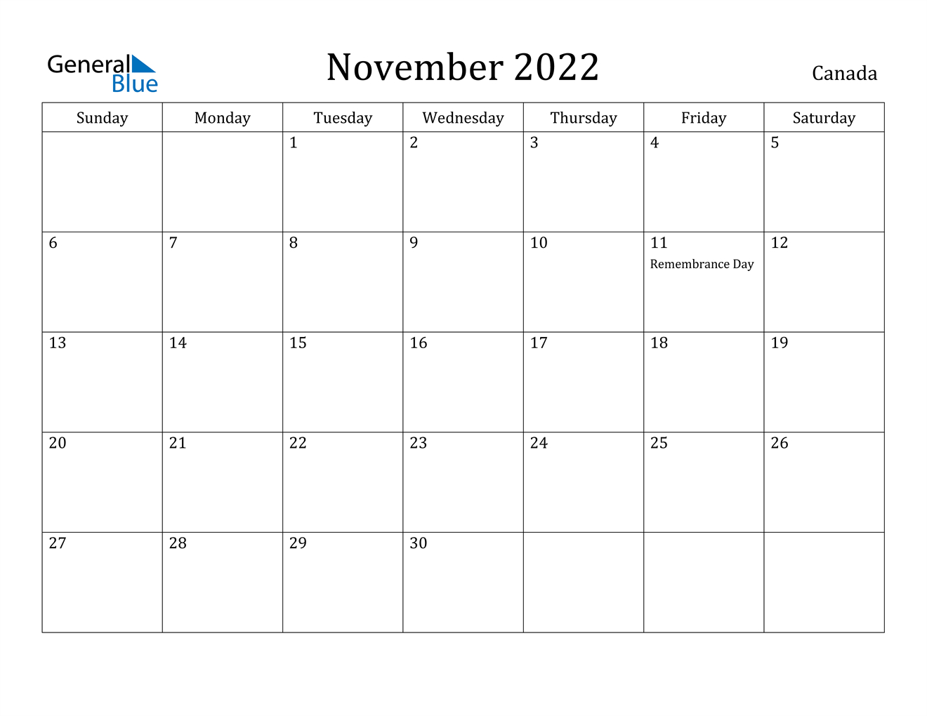 Pick April 2022 Canadian Calendar