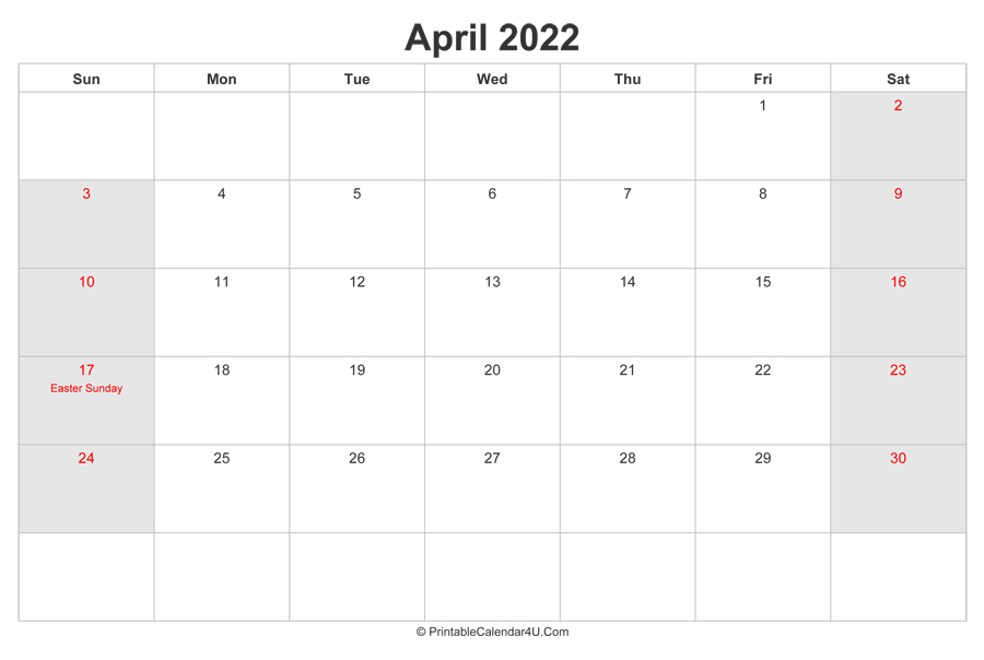 Pick April 24 2022 Calendar