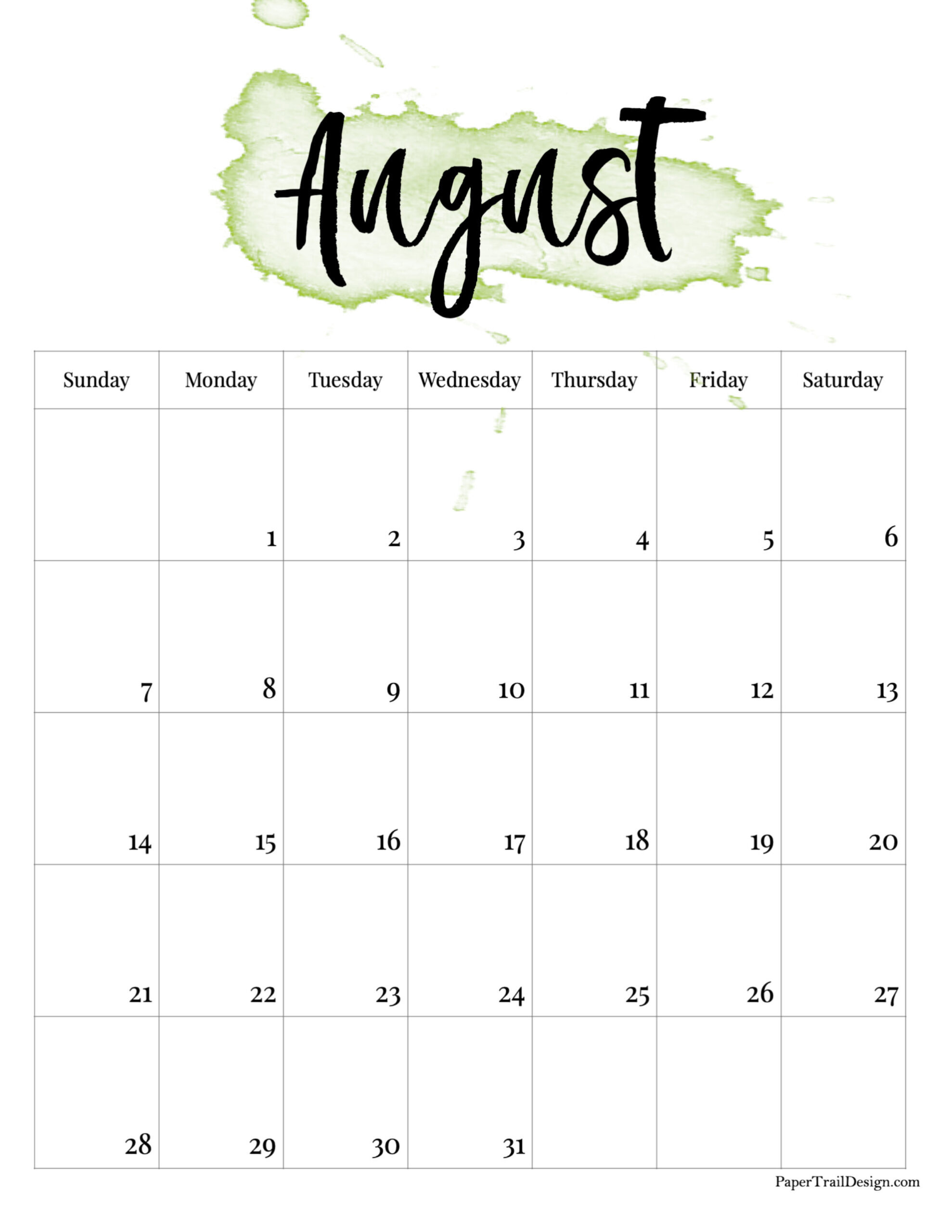 Pick August 2022 Calendar Page