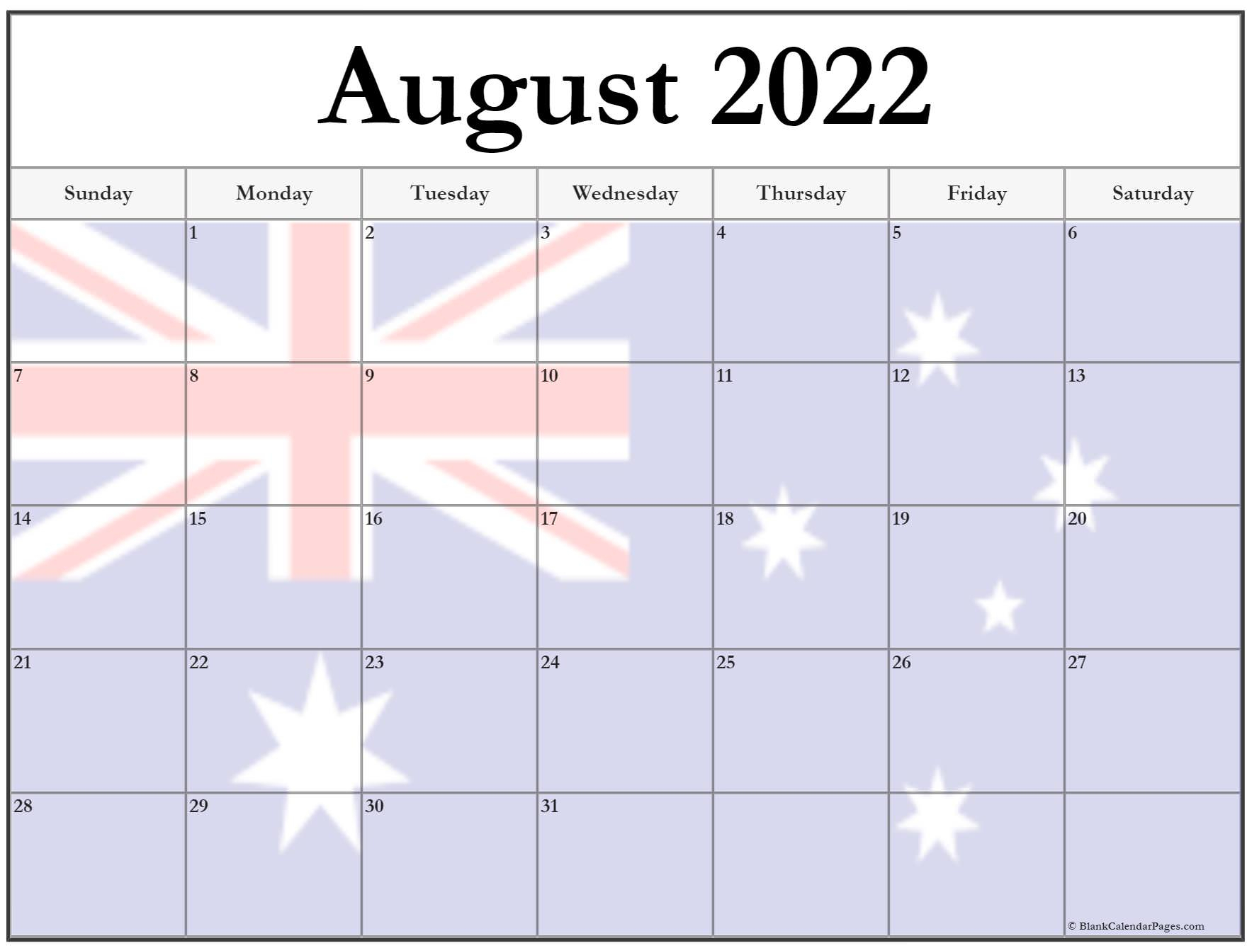 Pick August 2022 Calendar Uk