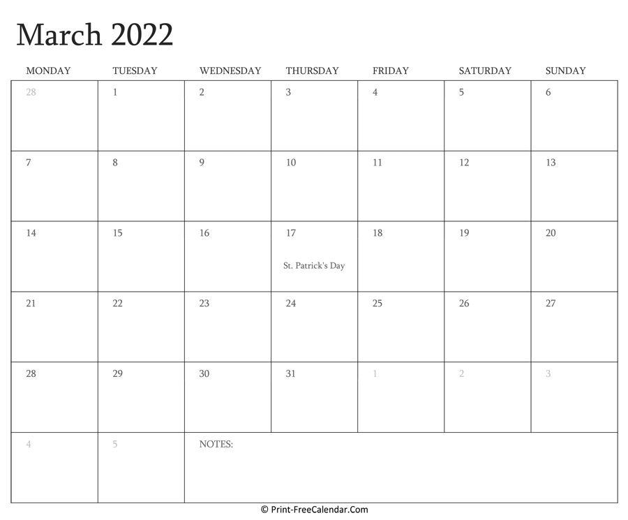 Pick Calendar 2022 March Ka