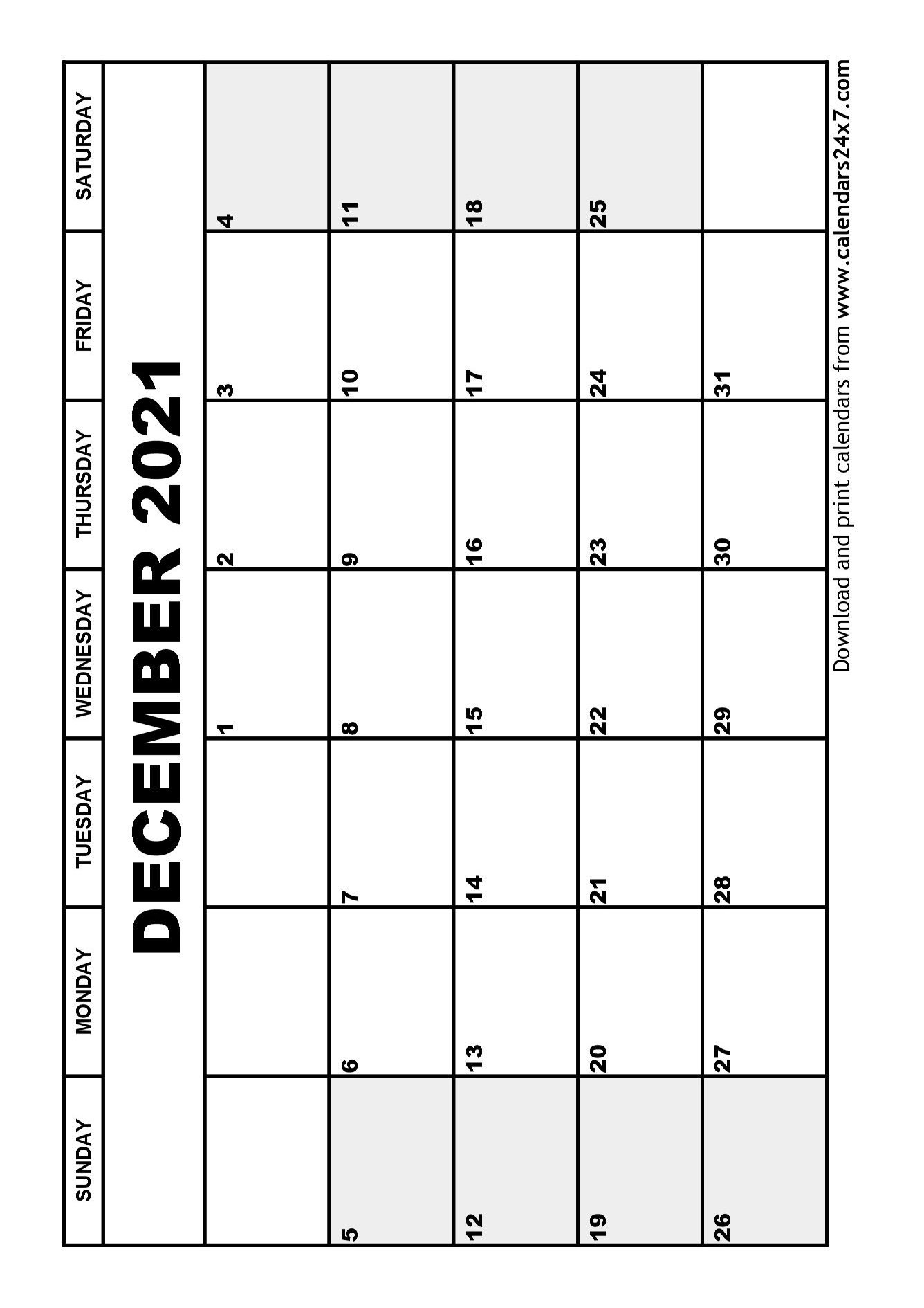 Pick Calendar December 2021 January 2022 Excel