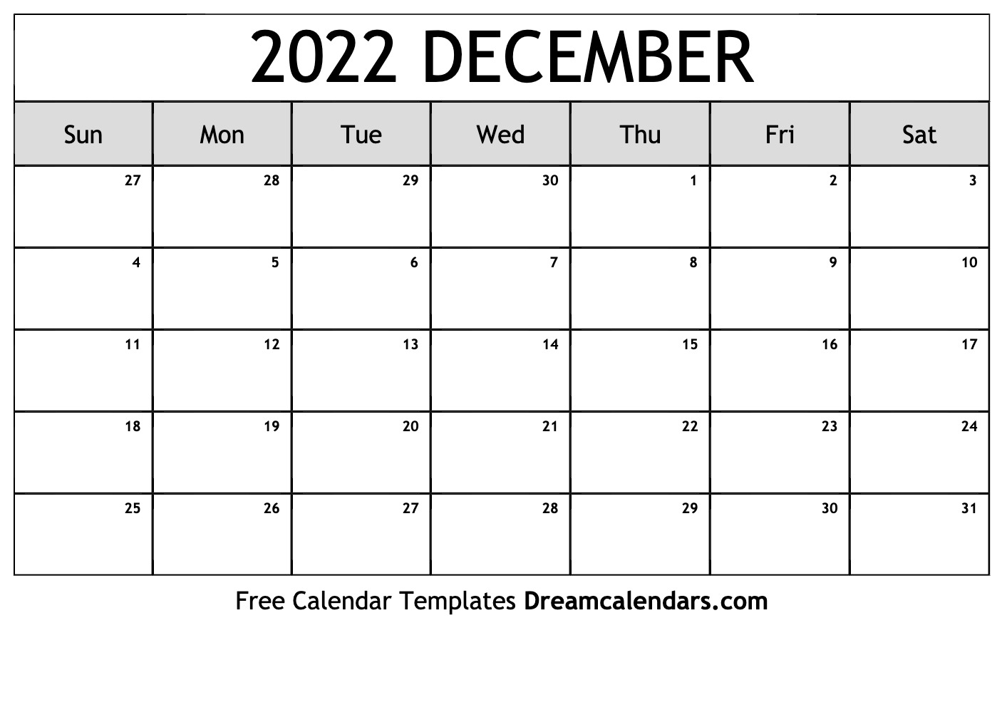 Pick Calendar December And January 2022