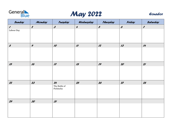 Pick Calendar For May 2022 With Holidays