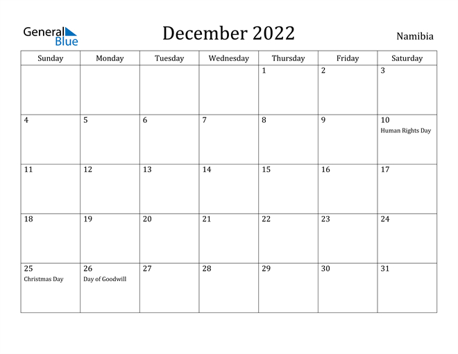 Pick Calendar For The Month Of December 2022