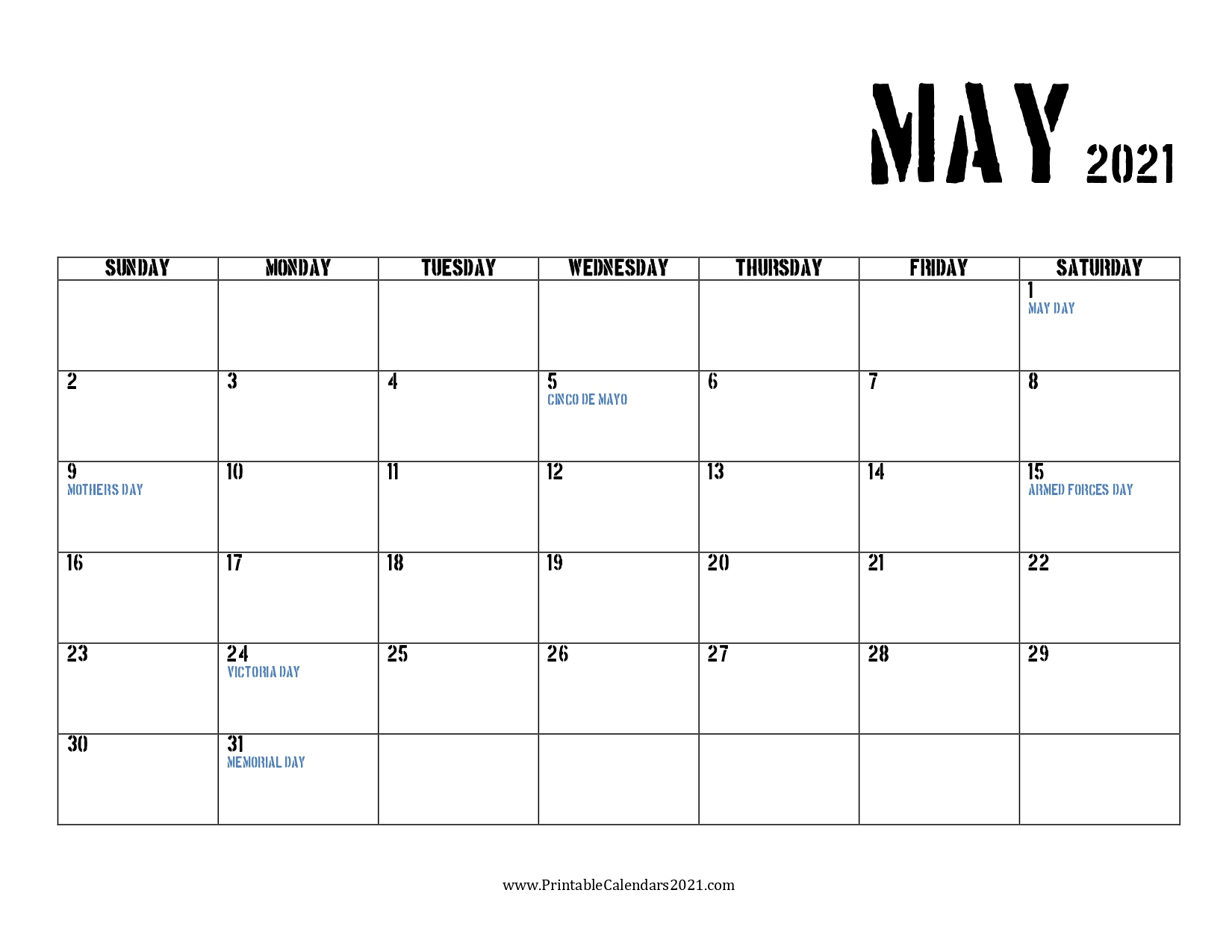 Pick Calendar Page For May 2022