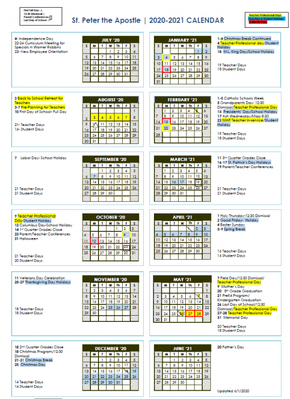 Pick Catholic Calendar January 2022