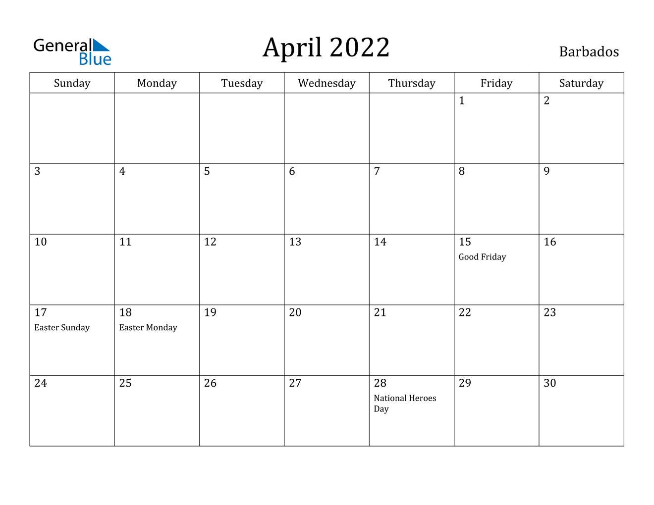 Pick How Many Days In April 2022