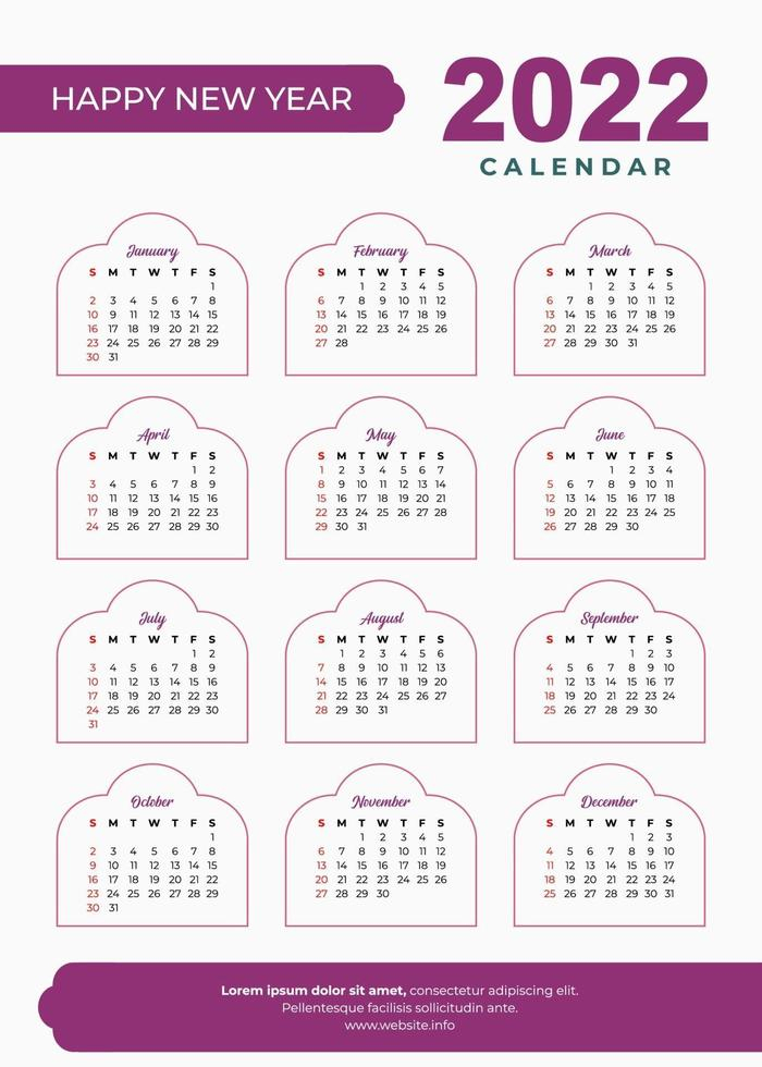 Pick Islamic Calendar 2022 January