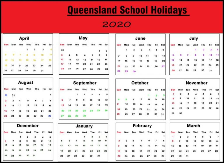 Pick January 2022 Calendar Qld