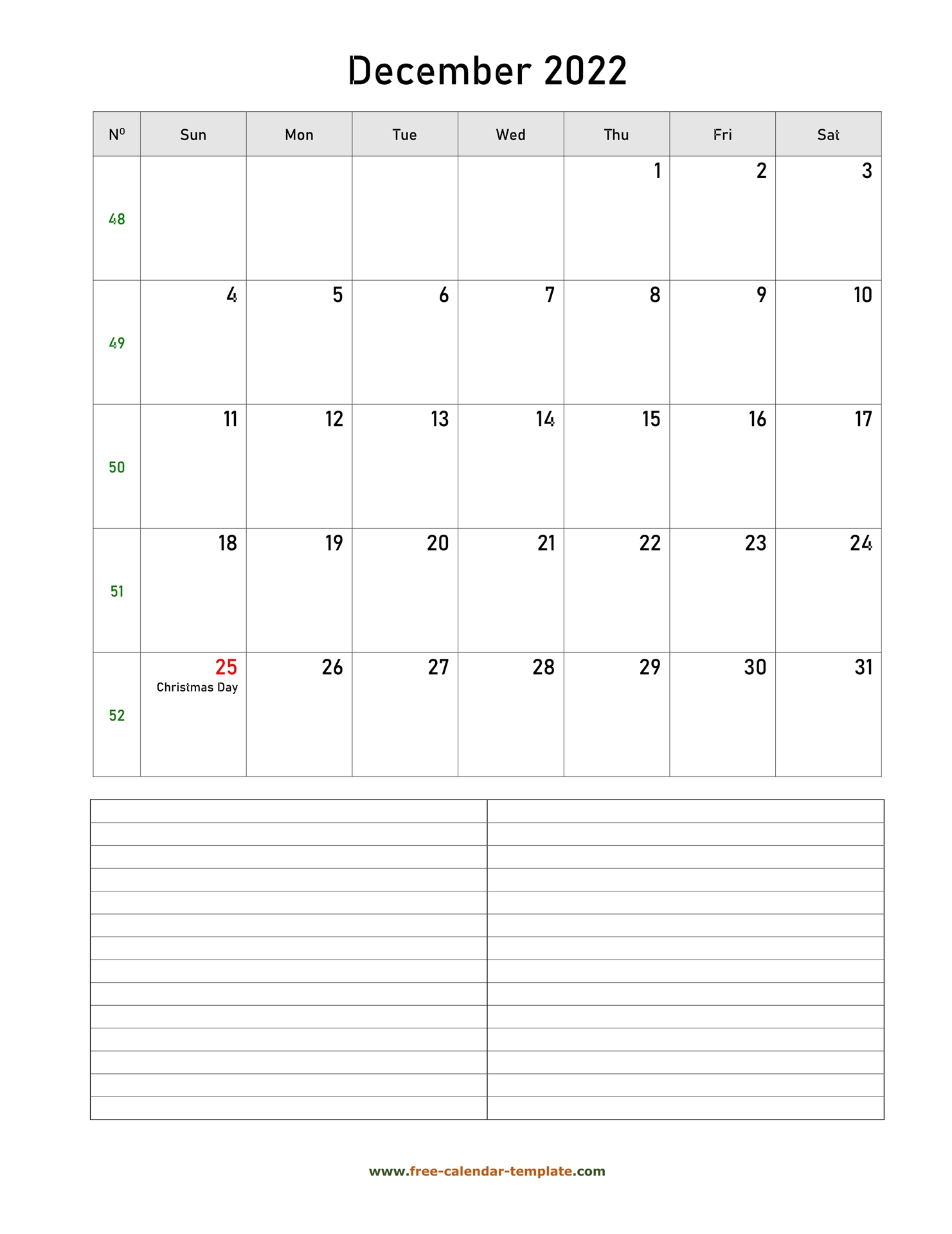 Pick January 2022 Calendar Vertical