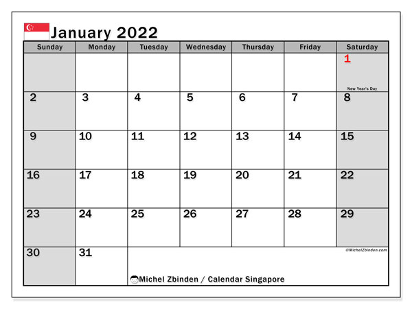 Pick January 2022 Calendar With Us Holidays