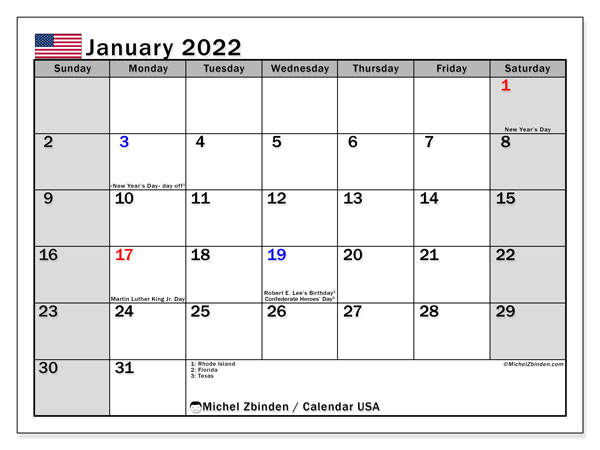 Pick January 5 2022 Calendar