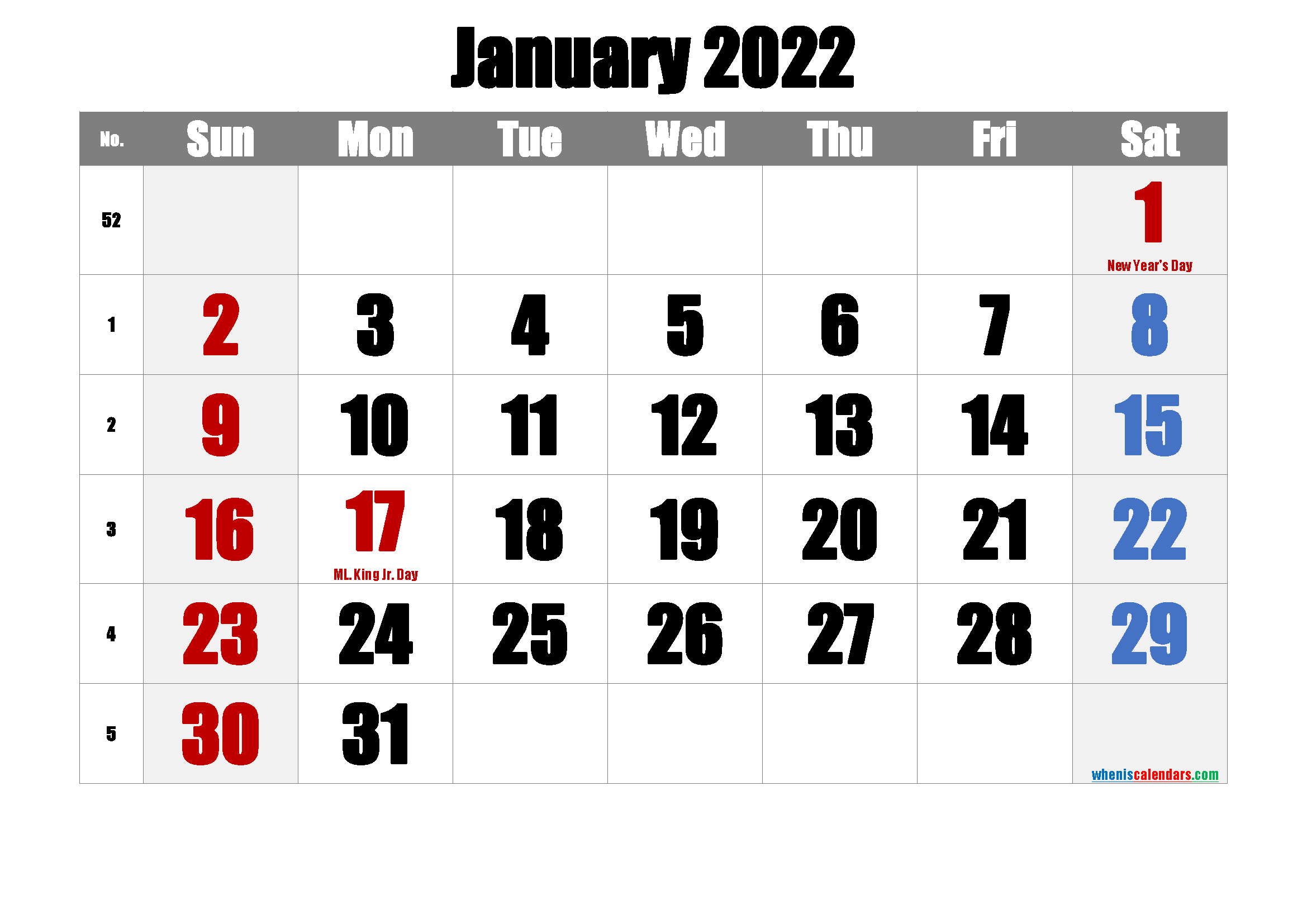 Pick January 6 2022 Calendar