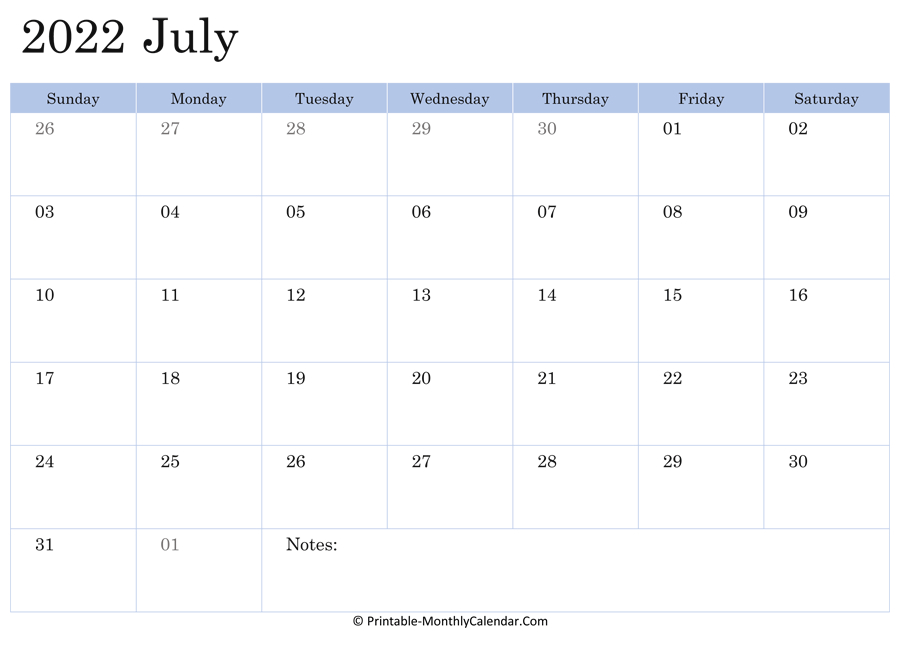 Pick July 6 2022 Calendar