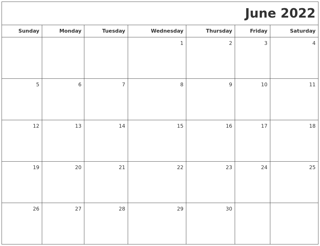 Pick June 2022 Calendar Pdf