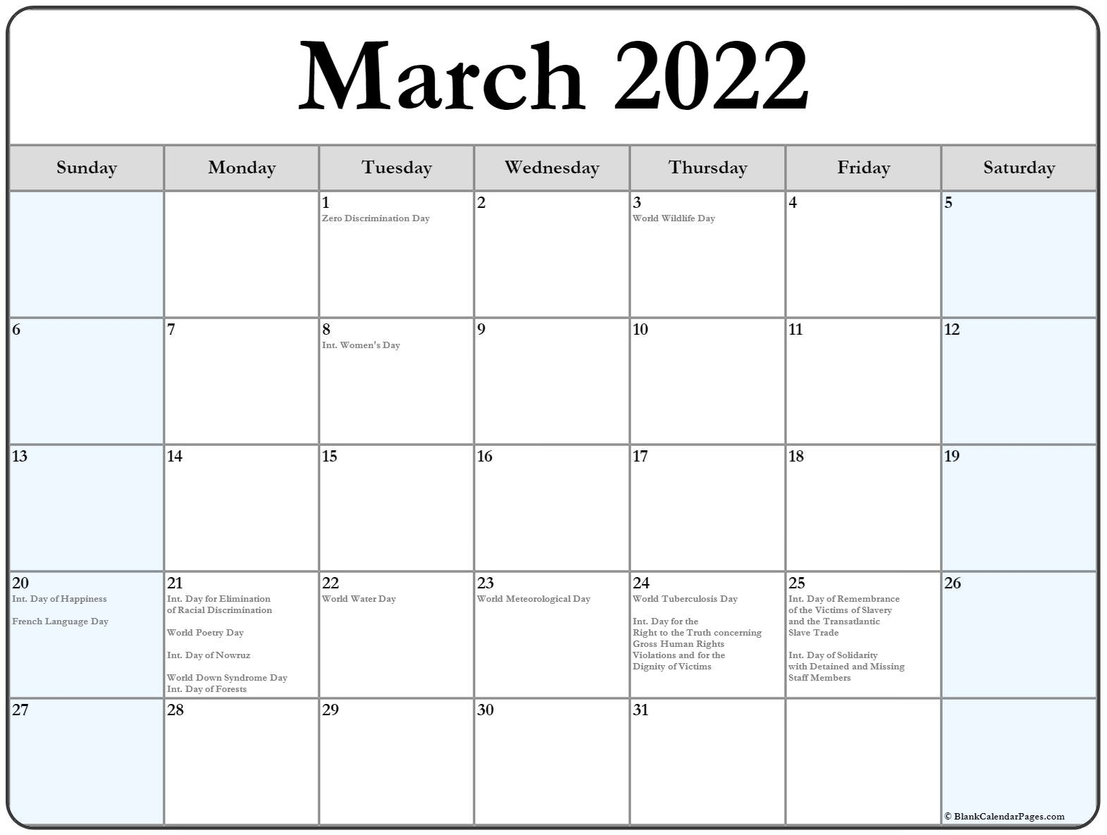 Pick March 2022 Calendar In Kannada