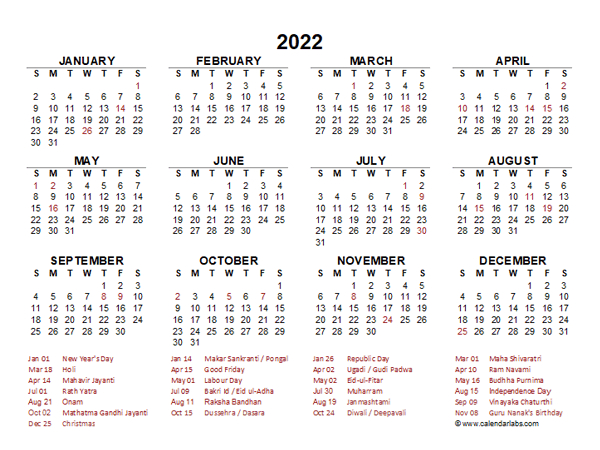 Pick May 2022 Calendar India