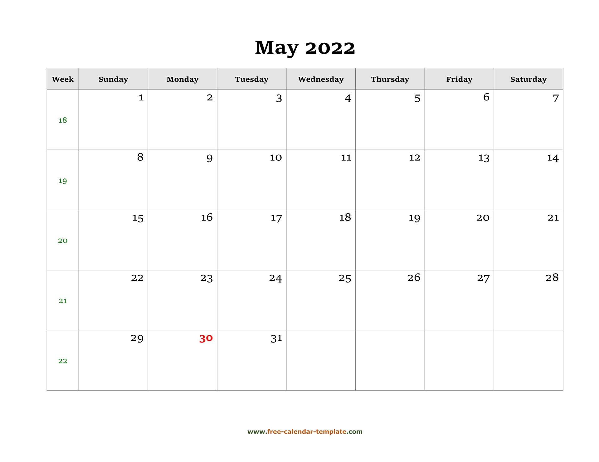Pick May 2022 Calendar With Us Holidays