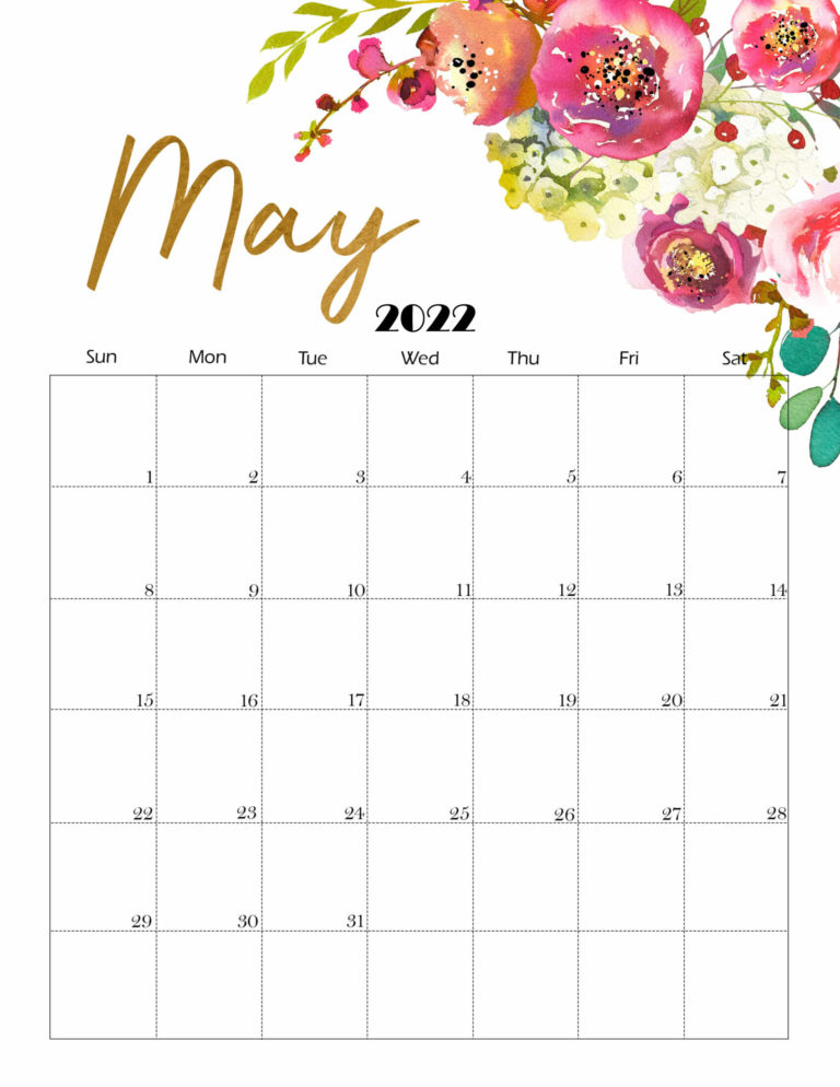 Pick Monthly Calendar For May 2022