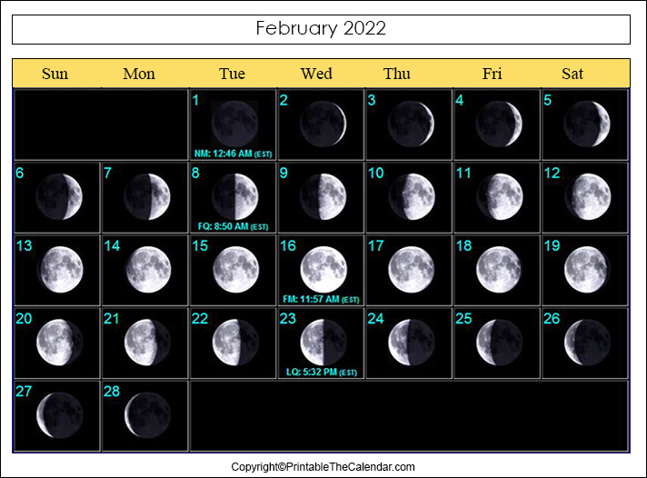 Pick Moon Phase Calendar June 2022
