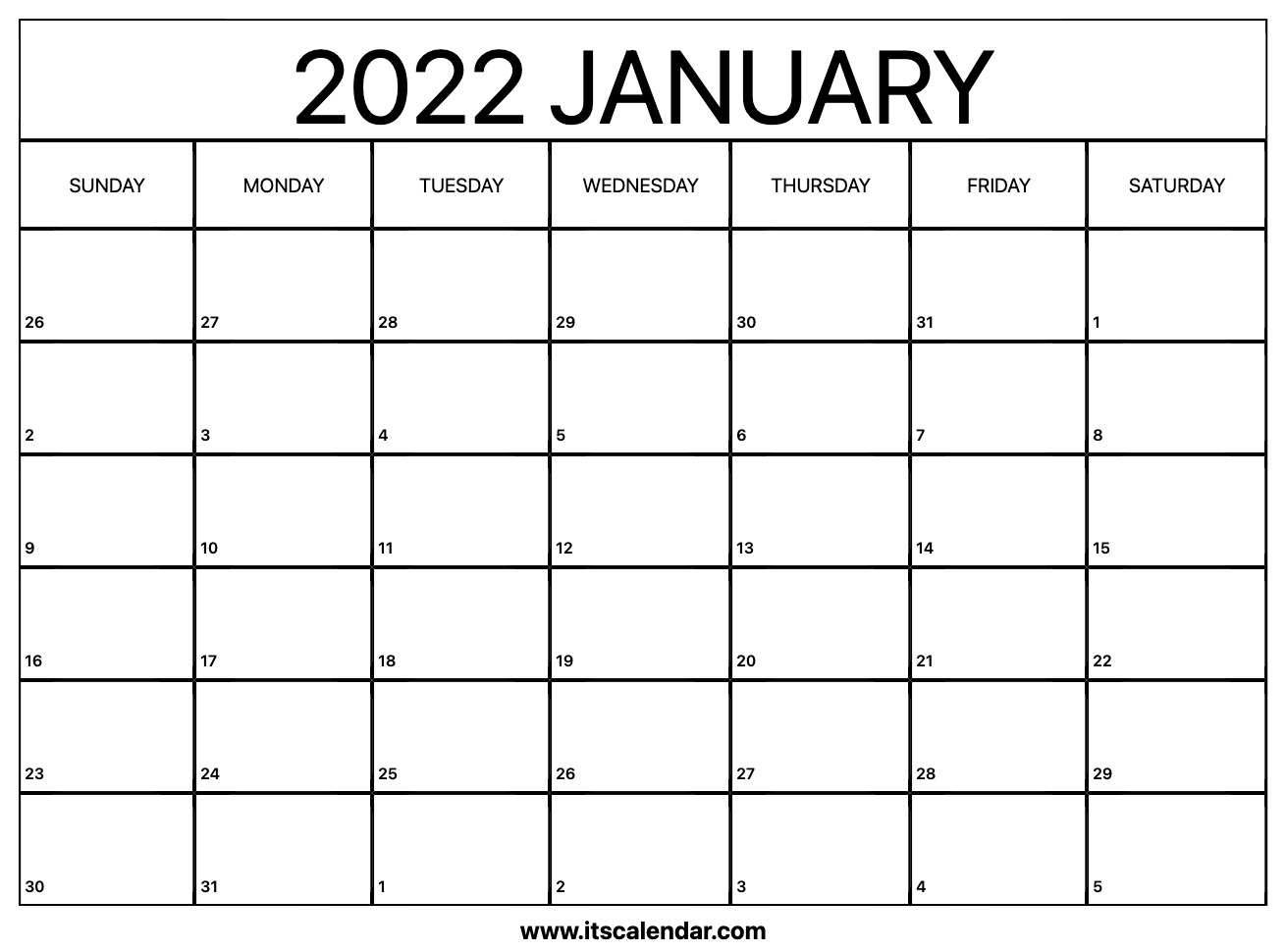 Take 2022 January Ka Calendar