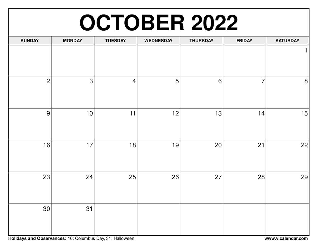 Take 2022 Ka October Ka Calendar
