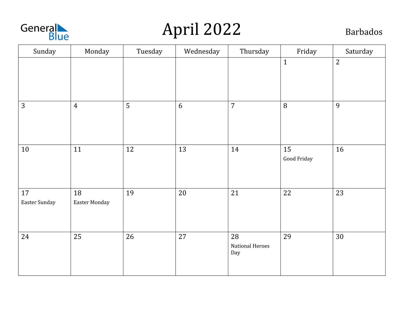 Take April 2022 Calendar Image