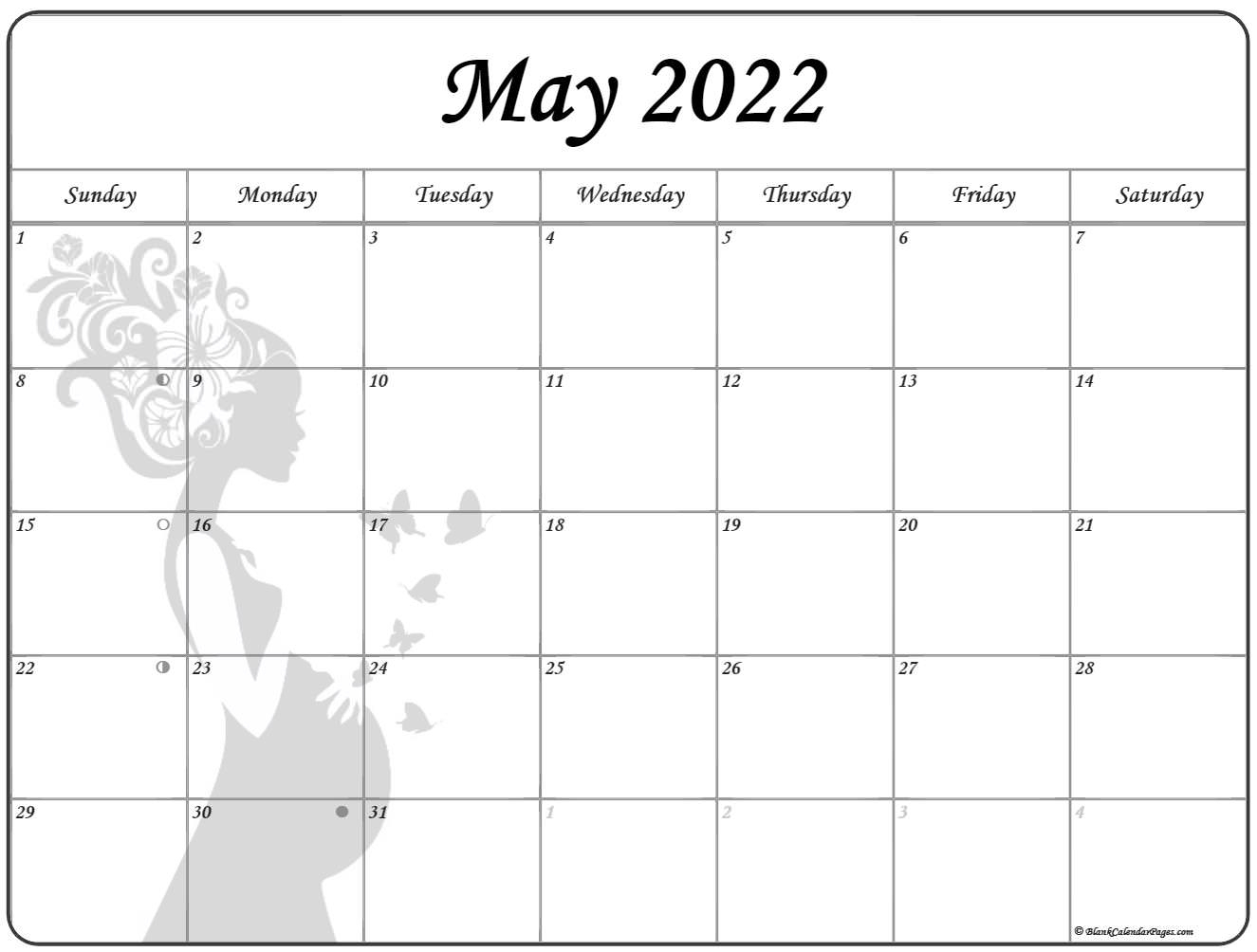 Take Blank Calendar May 2022 Printable