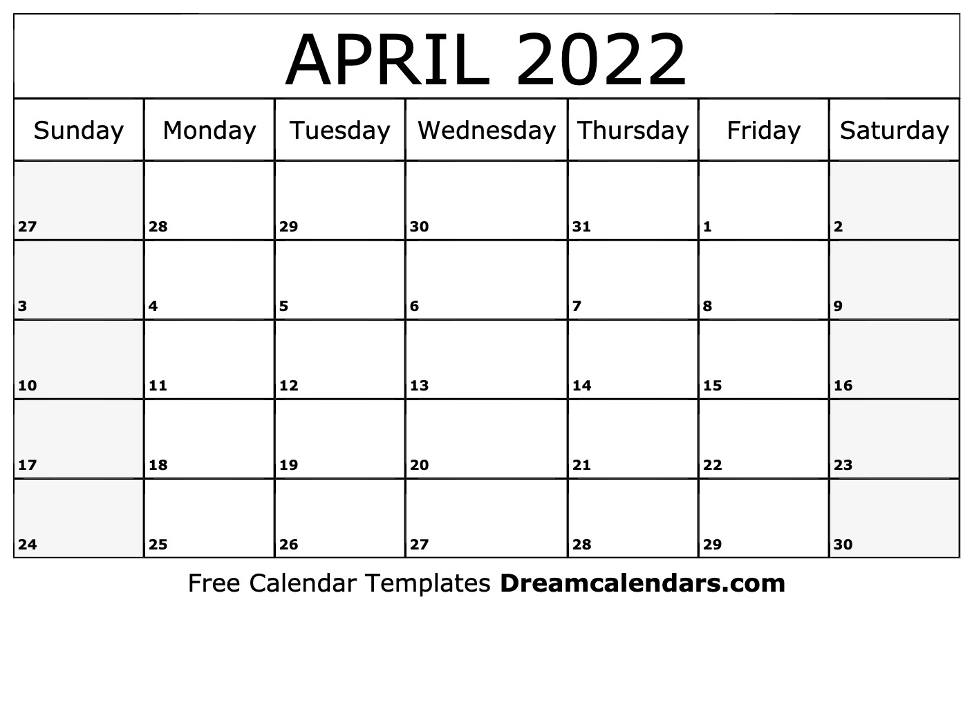 Take Calendar 2022 April May