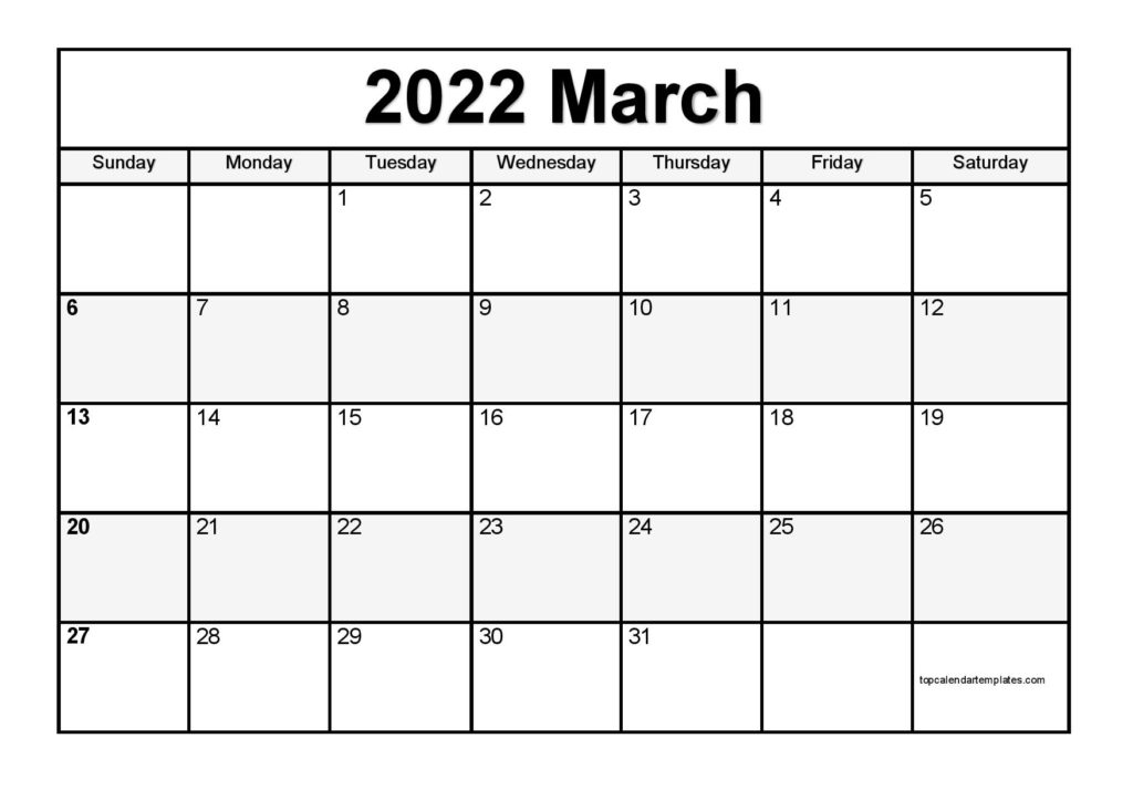 Take Calendar 2022 January To March