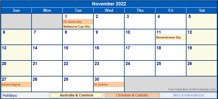Take Calendar 2022 October November