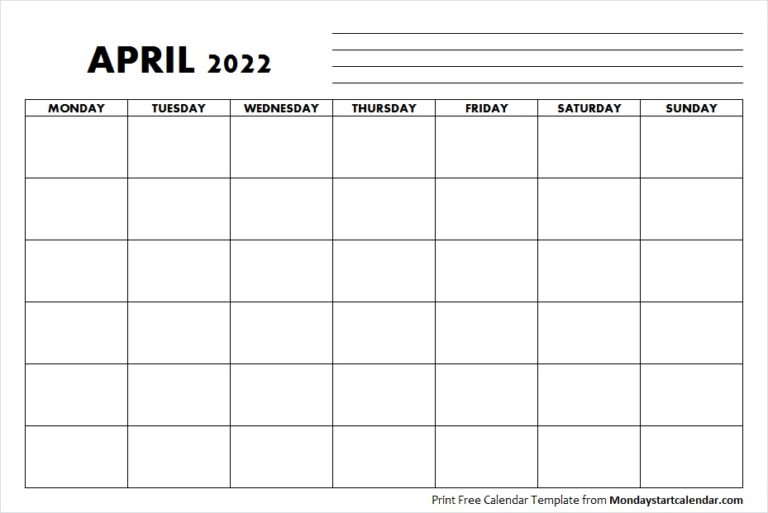 Take Calendar April 2022 Uk
