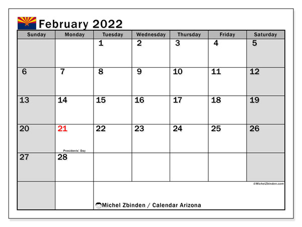 Take Calendar February 22 2022